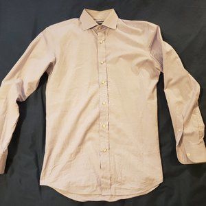 Ralph Lauren Black Label - purple micro check tailored fit LS button down